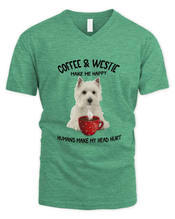 Exclusive Edition #Westie 23111708 - Men's V-Neck T-Shirt Men's V-Neck T-Shirt