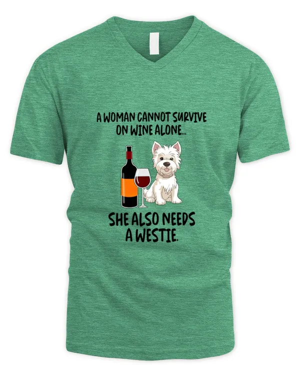 Exclusive Edition #Westie 61024 02 - Men's V-Neck T-Shirt Men's V-Neck T-Shirt