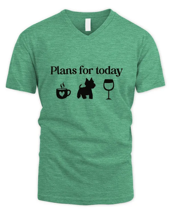 Westie plan for today 2 - Men's V-Neck T-Shirt Men's V-Neck T-Shirt