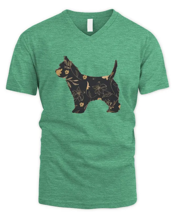 Westie flower - Men's V-Neck T-Shirt Men's V-Neck T-Shirt