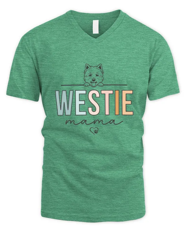 Westie mama - Men's V-Neck T-Shirt Men's V-Neck T-Shirt