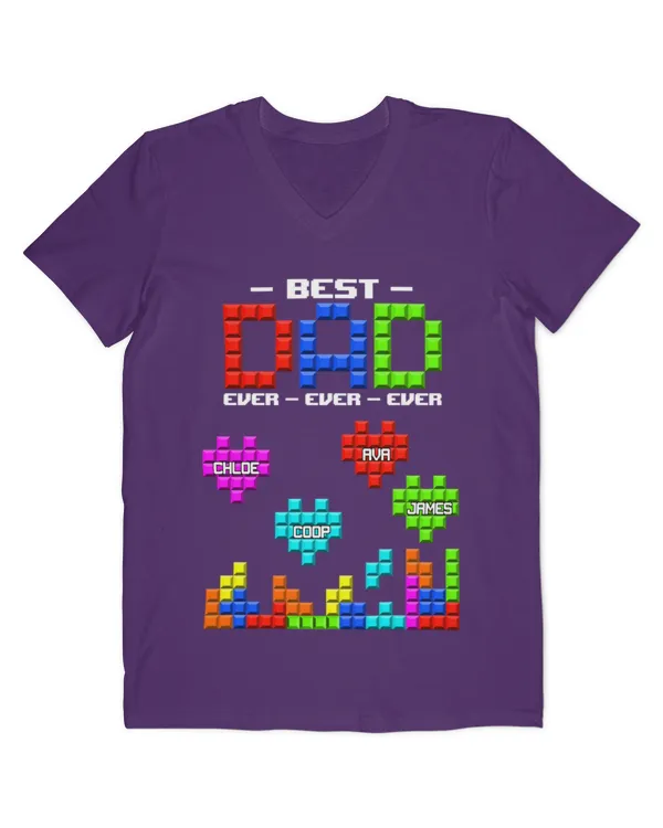 Best Dad Ever Block Puzzle - Personalized Shirt, Gift For Dad, Gift Idea For Dad, Father's Day Gift