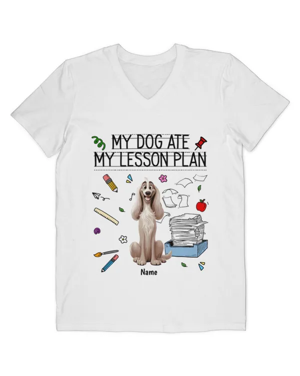 My Dog Ate My Lesson Plan Teacher - Personalized Shirt, Gifts For Dog Lovers, Gifts Idea For Dog Lovers