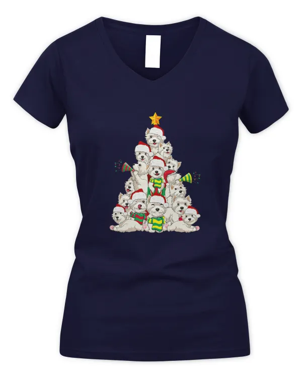 Exclusive Edition #Westie 61024 01 - Women's V-Neck T-Shirt Women's V-Neck T-Shirt