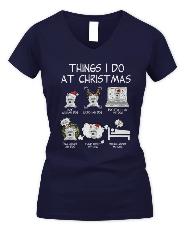 Exclusive Edition #Westie 23111711 - Women's V-Neck T-Shirt Women's V-Neck T-Shirt