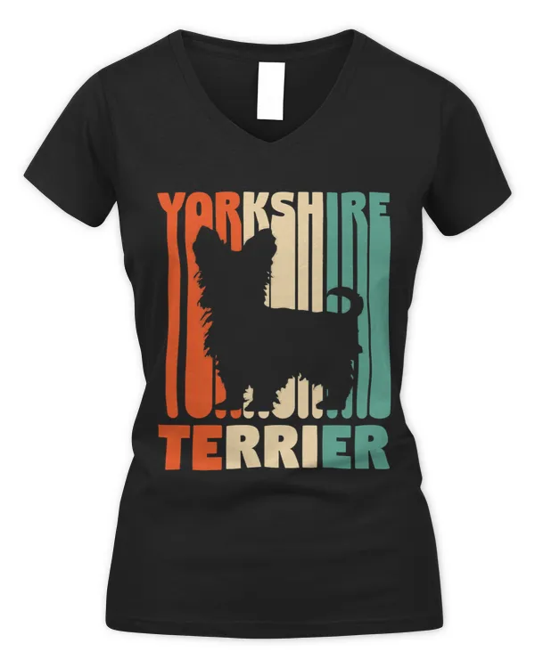 Yorkshire Terrier Vintage Yorkshire Terrier Shirt Retro Yorkshire Terrier Yorkie - Women's V-Neck T-Shirt Women's V-Neck T-Shirt