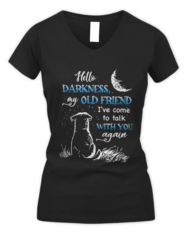 Hello Darkness My Old Friend - Women's V-Neck T-Shirt Women's V-Neck T-Shirt