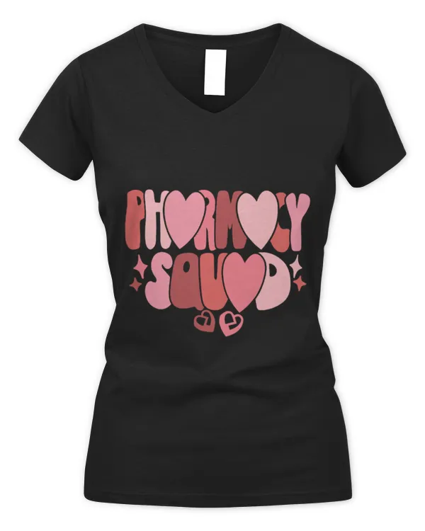 Cute Pharmacist Women Pharmacy Squad Valentines Day Pharmacist Pharm RX - Women's V-Neck T-Shirt Women's V-Neck T-Shirt