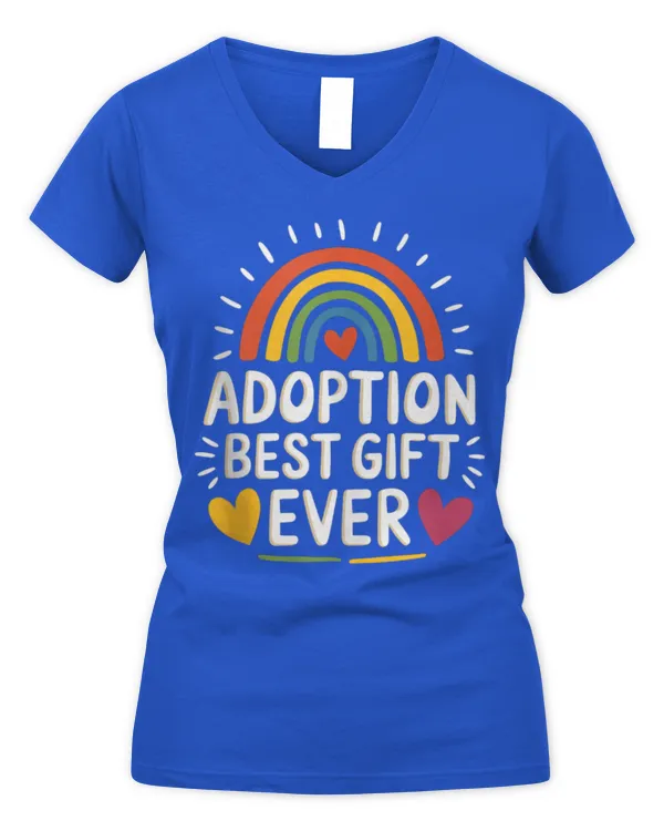 Love Makes A Family Adoption, Adoptive Parents Adoption Day Tee - Women's V-Neck T-Shirt Women's V-Neck T-Shirt
