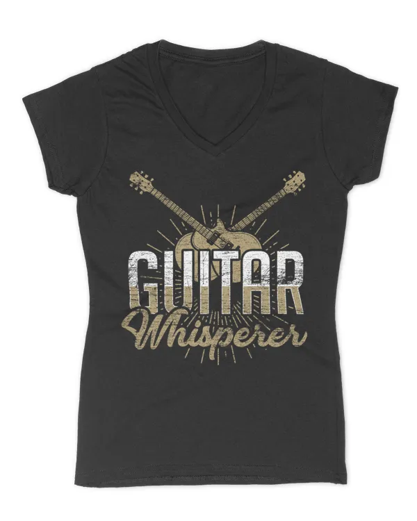 Guitarist Music Lover Musician Gifts Guitar Pullover Hoodie - Women's V-Neck T-Shirt Women's V-Neck T-Shirt