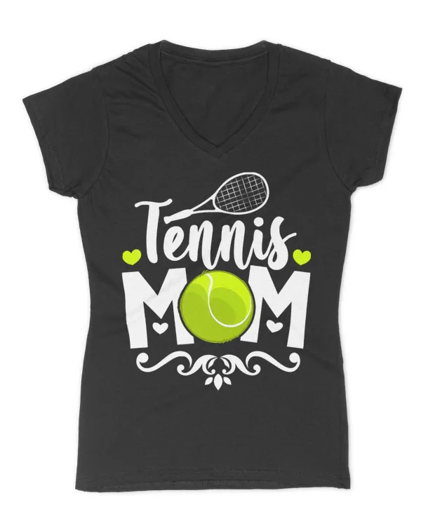 Womens Tennis Mom T-Shirt - Women's V-Neck T-Shirt Women's V-Neck T-Shirt