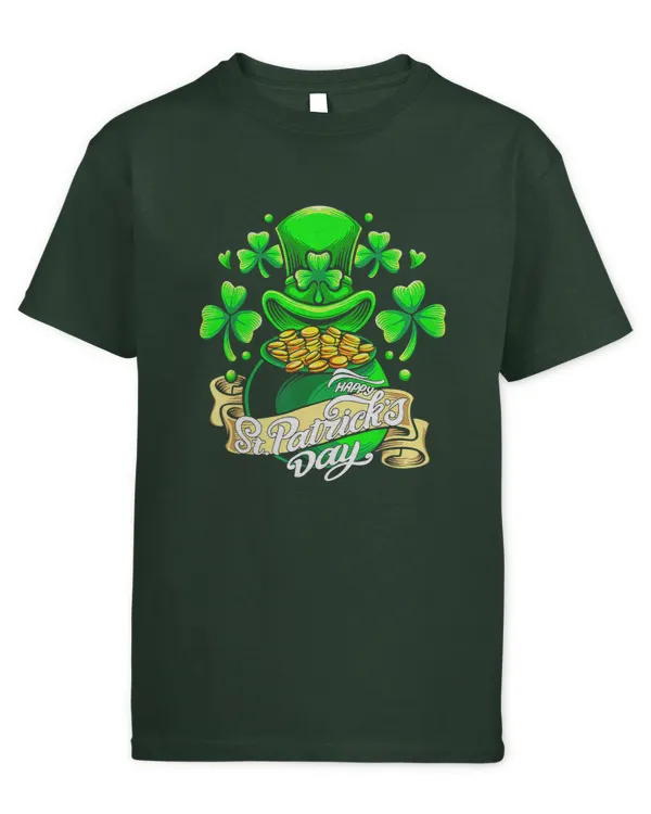 St. Patricks Day Leprechaun Hat - Kids Standard T-Shirt Kids Standard T-Shirt