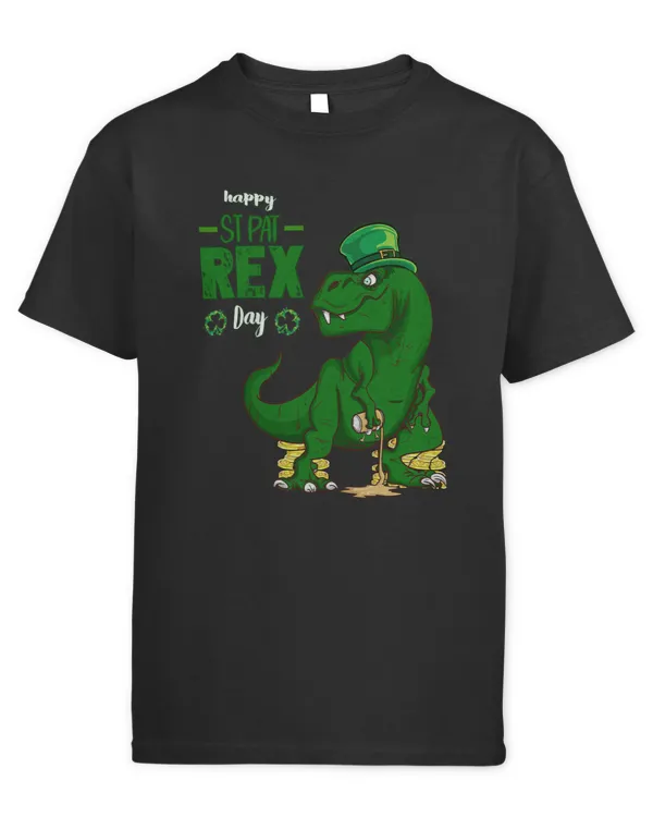 St. Patricks Day Dinosaur Shirt Saint Pat REX Trex Tee - Kids Standard T-Shirt Kids Standard T-Shirt