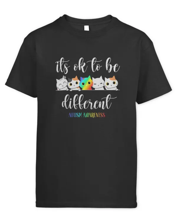 Autism Awareness Cat It's Ok to Be Different