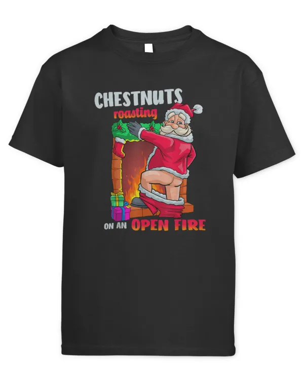 Chest Nuts Roasting Naughty Santa Dirty Food Pun Xmas - Kids Standard T-Shirt Kids Standard T-Shirt