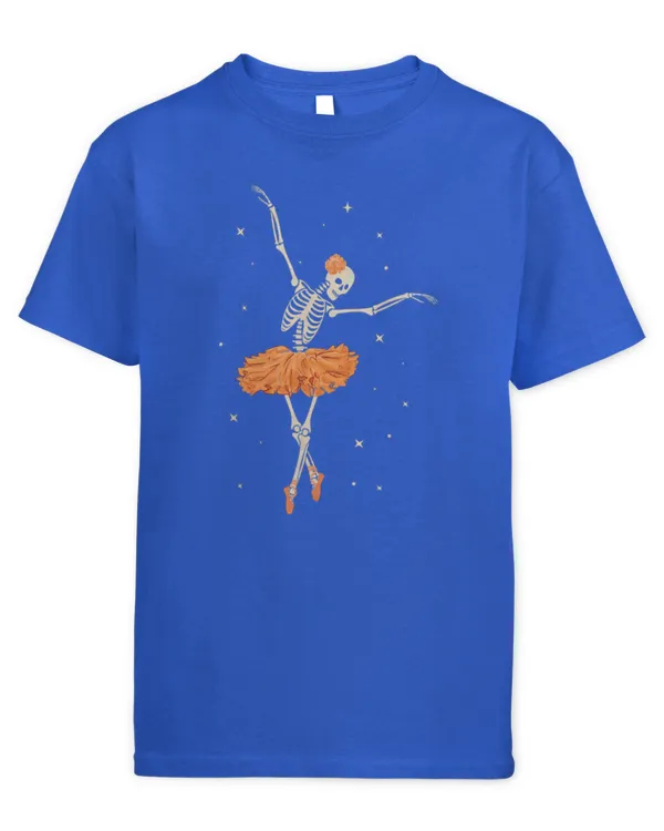Dancing Skeleton Ballerina Ballet Dance Halloween Women Girl_1 - Kids Standard T-Shirt Kids Standard T-Shirt