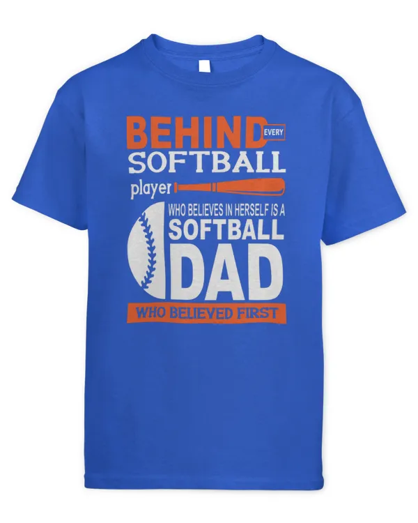 Cute Softball Dad Softball Player Father - Kids Standard T-Shirt Kids Standard T-Shirt