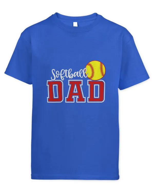 Cute Softball Dad Softballs for Men and Softball Coaches - Kids Standard T-Shirt Kids Standard T-Shirt