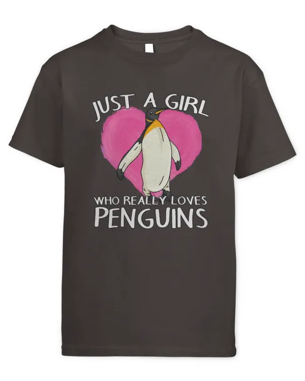Penguin Pet Birdwatching Birding Bird Girl Who Really Loves Penguins - Kids Standard T-Shirt Kids Standard T-Shirt
