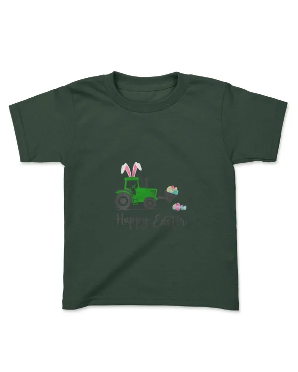 Womens Eggs-Track Happy Easter Toddler Boys Girl Eggs Hunts Tractor V-Neck - Kids Standard T-Shirt Kids Standard T-Shirt