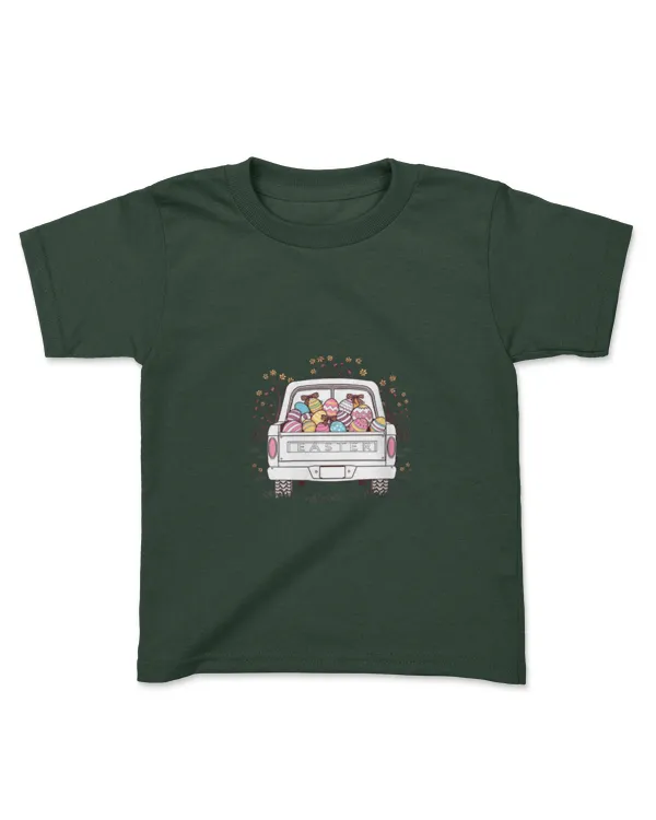 Womens Pretty Vintage Colorful Easter Egg Retro Spring Holiday Cute V-Neck - Kids Standard T-Shirt Kids Standard T-Shirt