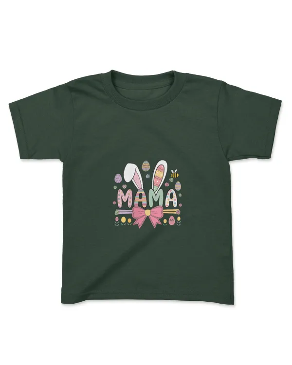 Womens Mama Bunny Easter Celebration Funny Bunny V-Neck - Kids Standard T-Shirt Kids Standard T-Shirt
