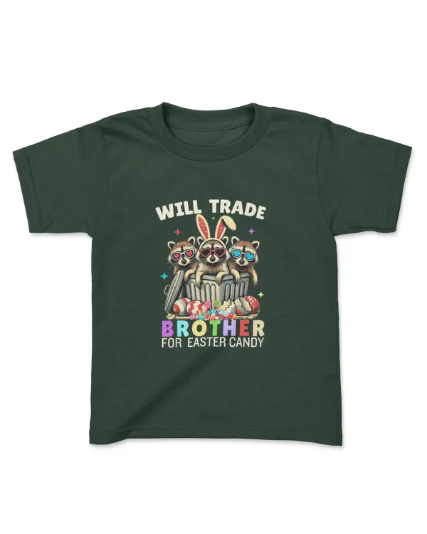 Will Trade Brother For Easter Candy Funny Raccoon Easter - Kids Standard T-Shirt Kids Standard T-Shirt