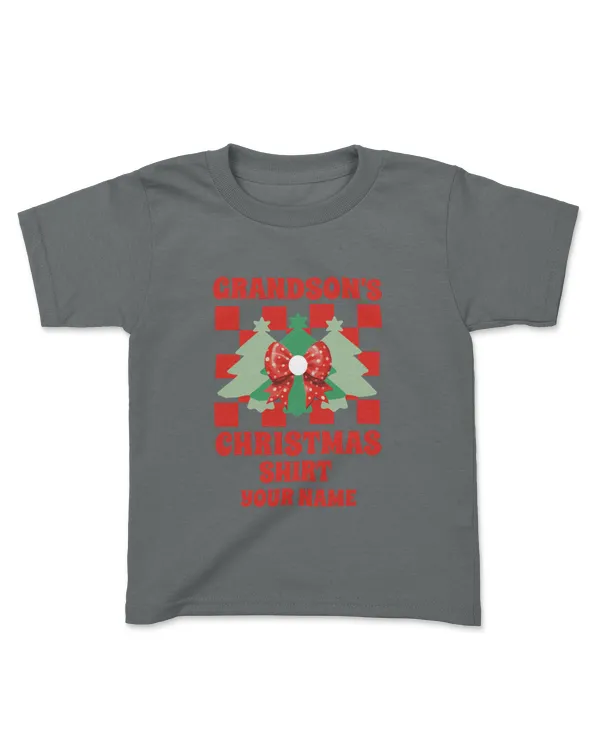 Personalize Grandson's Christmas Shirt, Gifts For Grandson, Gifts Idea For Grandson - Kids Standard T-Shirt Kids Standard T-Shirt