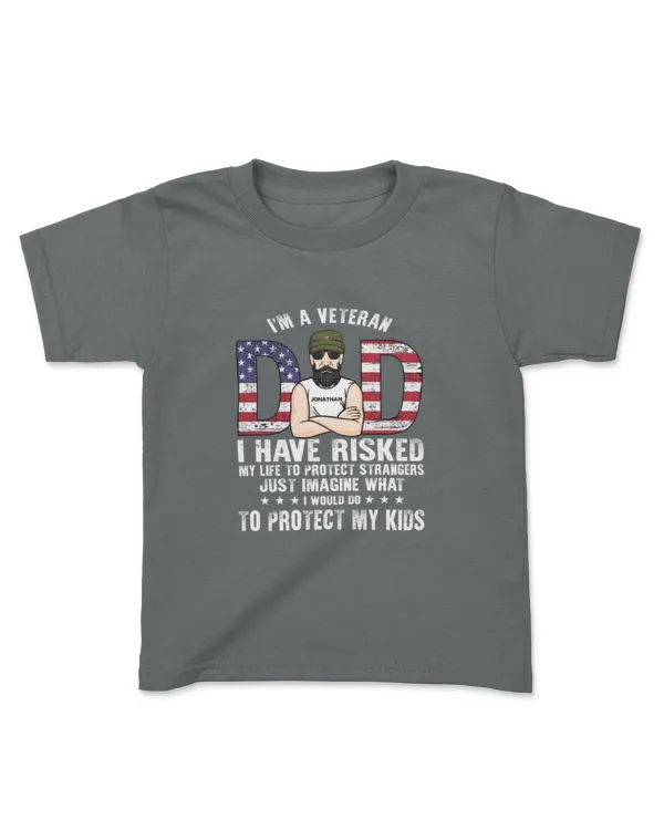 Veteran Dad - Gift For 4th Of July - Personalized, Gifts For Veterans Day, Gifts Idea For Veterans Day - Kids Standard T-Shirt Kids Standard T-Shirt
