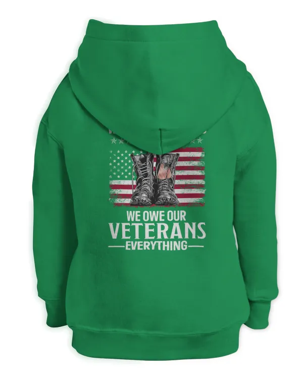 We owe illegals nothing We owe our Veterans everything - Kids Pullover Hoodie Kids Pullover Hoodie
