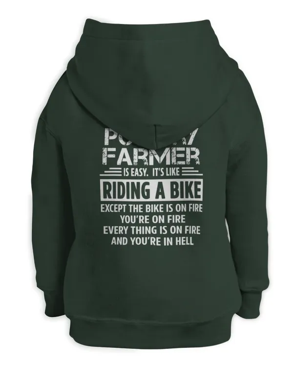 Being A Poultry Farmer Shirt - Kids Pullover Hoodie Kids Pullover Hoodie