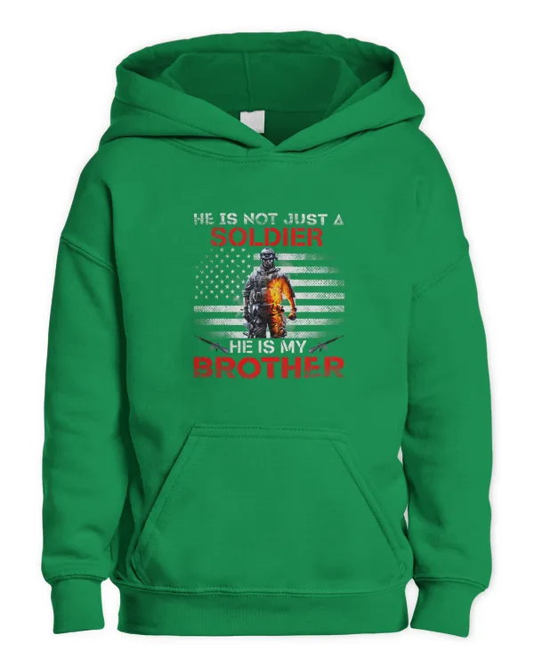 My Brother Is A Soldier Proud Army Sister Veterans Day Gift - Kids Pullover Hoodie Kids Pullover Hoodie