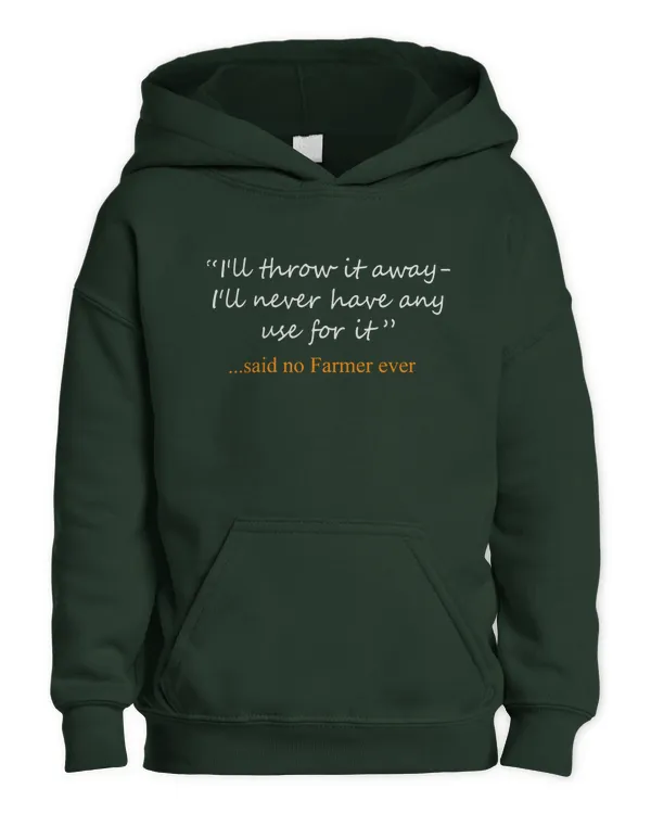 Funny Said No Farmer Ever Shirt - Kids Pullover Hoodie Kids Pullover Hoodie