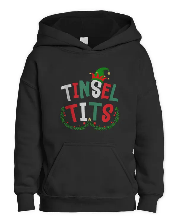 Tinsel Tits Jingle Balls Christmas Couple Matching - Kids Pullover Hoodie Kids Pullover Hoodie