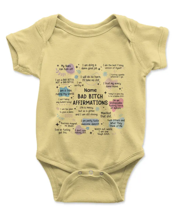 My Bad B-Tch Affirmations Bag, Friends, Sister, For Me Gift Personalized Tote Bag, Gifts For Sister, Gifts idea For Sister - Infant Short Sleeve Bodysuit Infant Short Sleeve Bodysuit