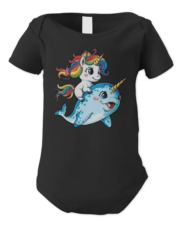 Unicorn Narwhal - Infant Short Sleeve Bodysuit Infant Short Sleeve Bodysuit