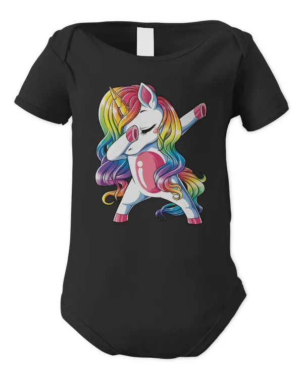 Dabbing Unicorn - Infant Short Sleeve Bodysuit Infant Short Sleeve Bodysuit