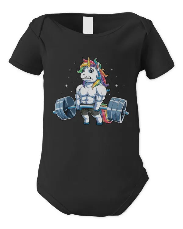 Unicorn Weightlifting - Infant Short Sleeve Bodysuit Infant Short Sleeve Bodysuit