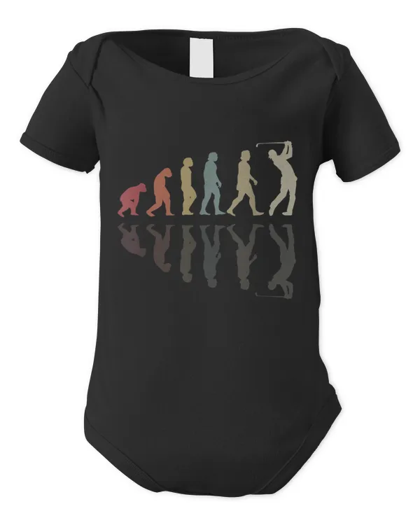 Golf Sports Evolution Of Man Vintage Golf Golf - Infant Short Sleeve Bodysuit Infant Short Sleeve Bodysuit