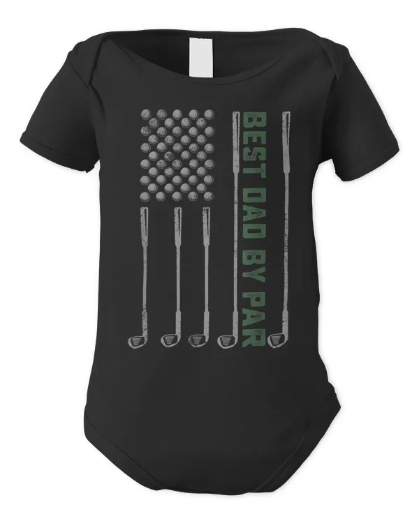 Mens Best Dad By Par Daddy Gifts Golf Lover Golfer Father's Day - Infant Short Sleeve Bodysuit Infant Short Sleeve Bodysuit