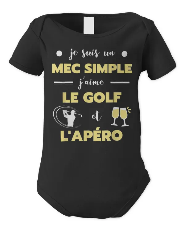Homme Mec simple golf apero humour golfeur homme golf - Infant Short Sleeve Bodysuit Infant Short Sleeve Bodysuit