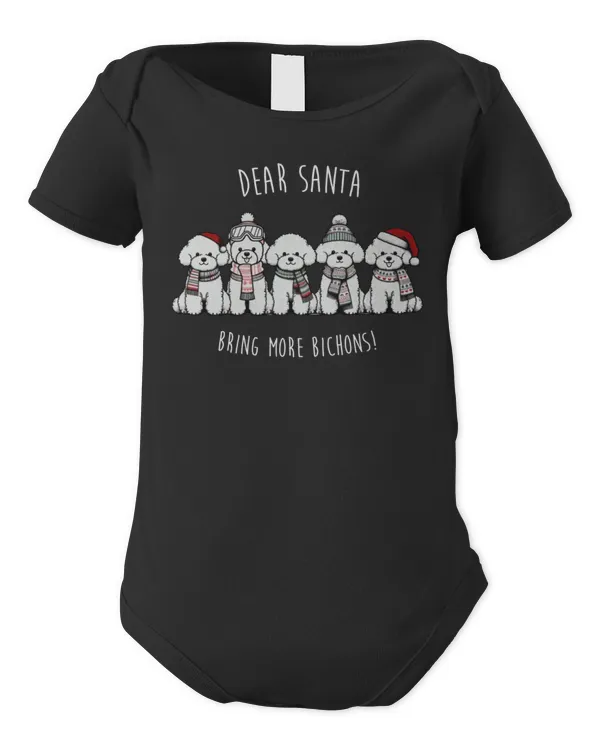 Dear Santa Bring More Bichons! - Infant Short Sleeve Bodysuit Infant Short Sleeve Bodysuit
