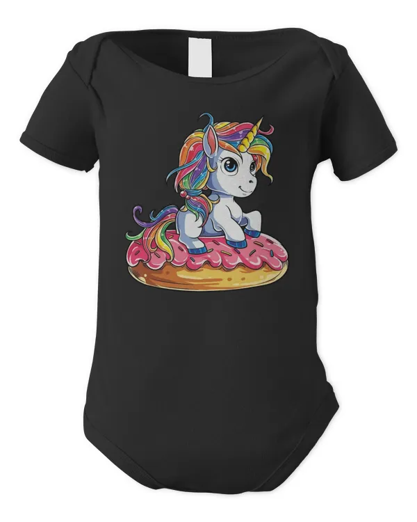 Donut Unicorn - Infant Short Sleeve Bodysuit Infant Short Sleeve Bodysuit