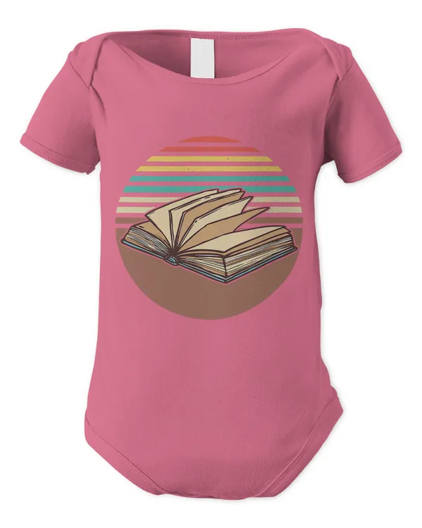 Retro Bookish Vintage Avid Book Lovers Readers Gif Shirt - Infant Short Sleeve Bodysuit Infant Short Sleeve Bodysuit