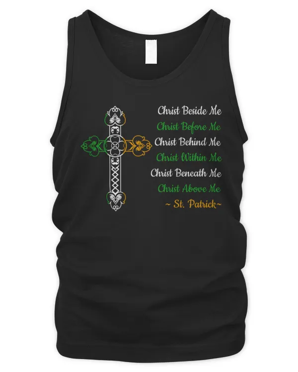 Men Women St Patrick's Prayer Green Christian Cross Irish Long Sleeve T-Shirt - Men's Tank Top Men's Tank Top