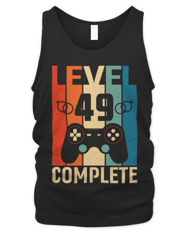 Level 49 Complete Video Gamer 49 Years Wedding Anniversary Long Sleeve T-Shirt - Men's Tank Top Men's Tank Top