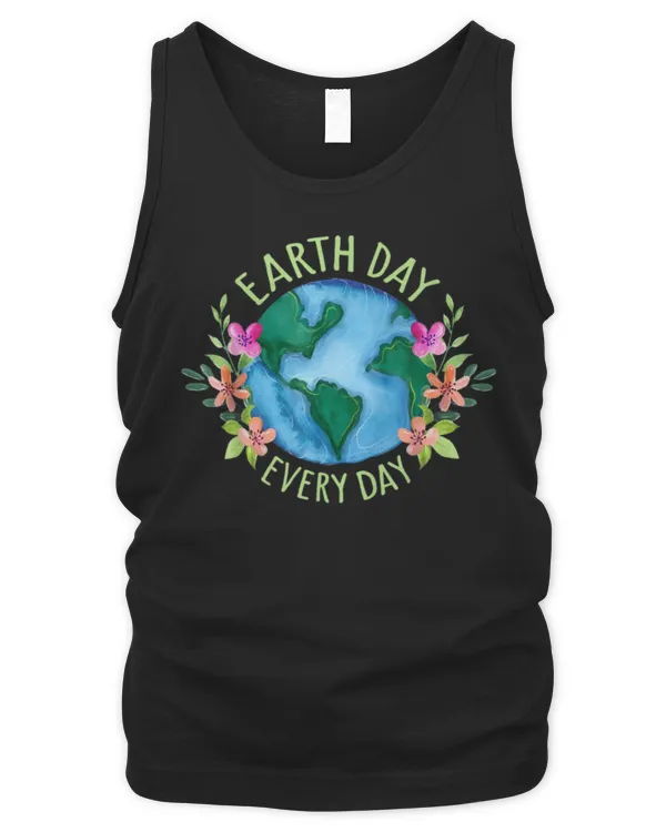 Love Earth Day Everyday Smile Face Hippie Planet Anniversary T-Shirt - Men's Tank Top Men's Tank Top