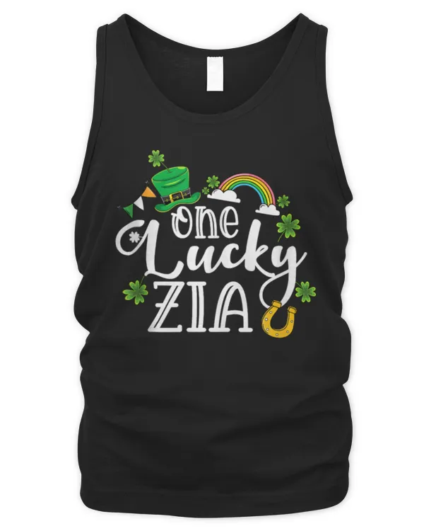One Lucky Zia St Patrick's Day Irish Zia Leprechaun Tee - Men's Tank Top Men's Tank Top