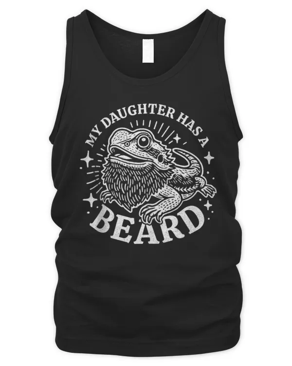 My Daughter Has A Beard - Bearded Dragon Lover Funny Retro Tee - Men's Tank Top Men's Tank Top