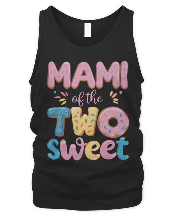 Mami of The Two Sweet Donut Mom 2nd Birthday Girl Party Long Sleeve T-Shirt - Men's Tank Top Men's Tank Top